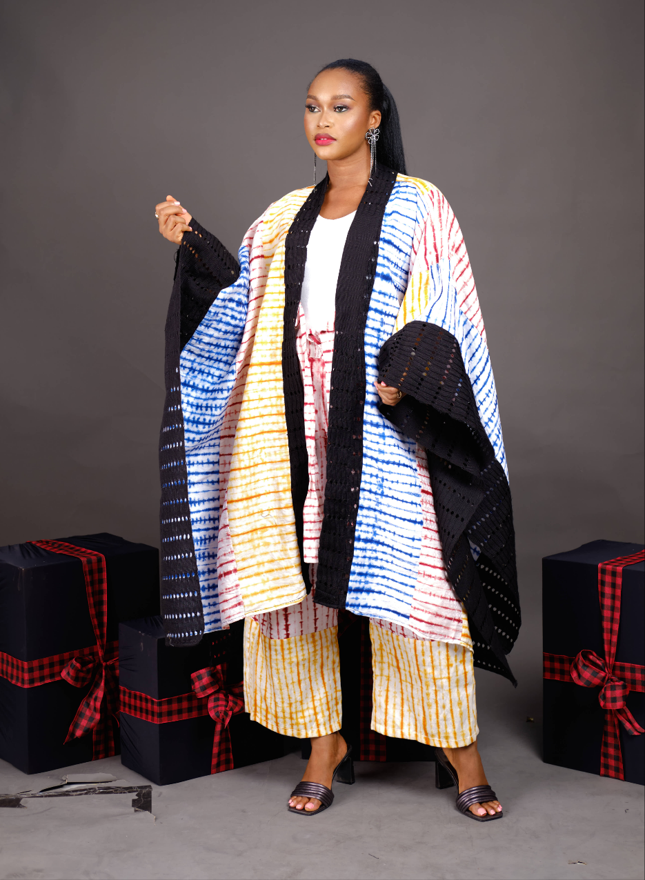 Ivana Adire cape jacket