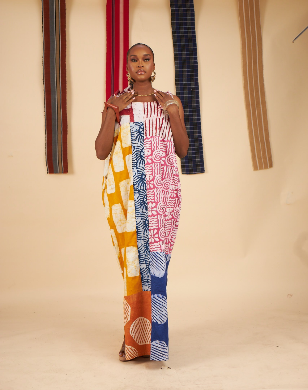 Adefola Adire patchwork Dress