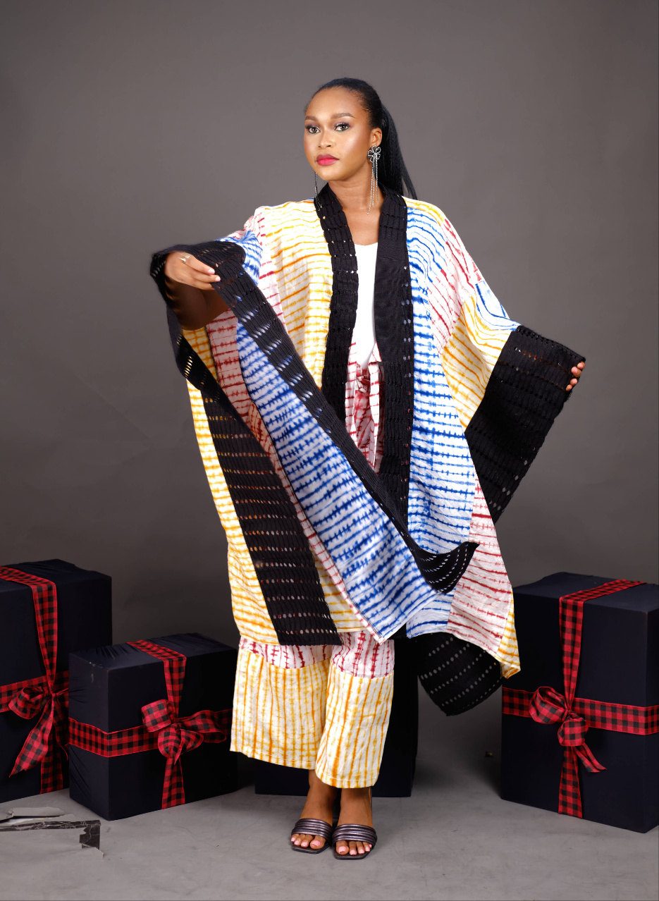 Ivana Adire cape jacket