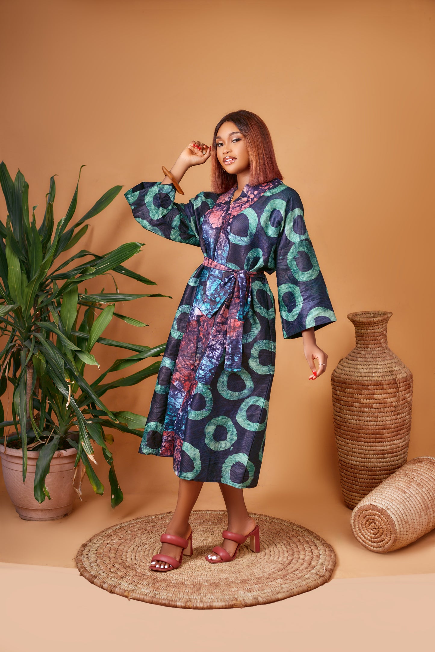 Ruba Adire Kaftan Dress