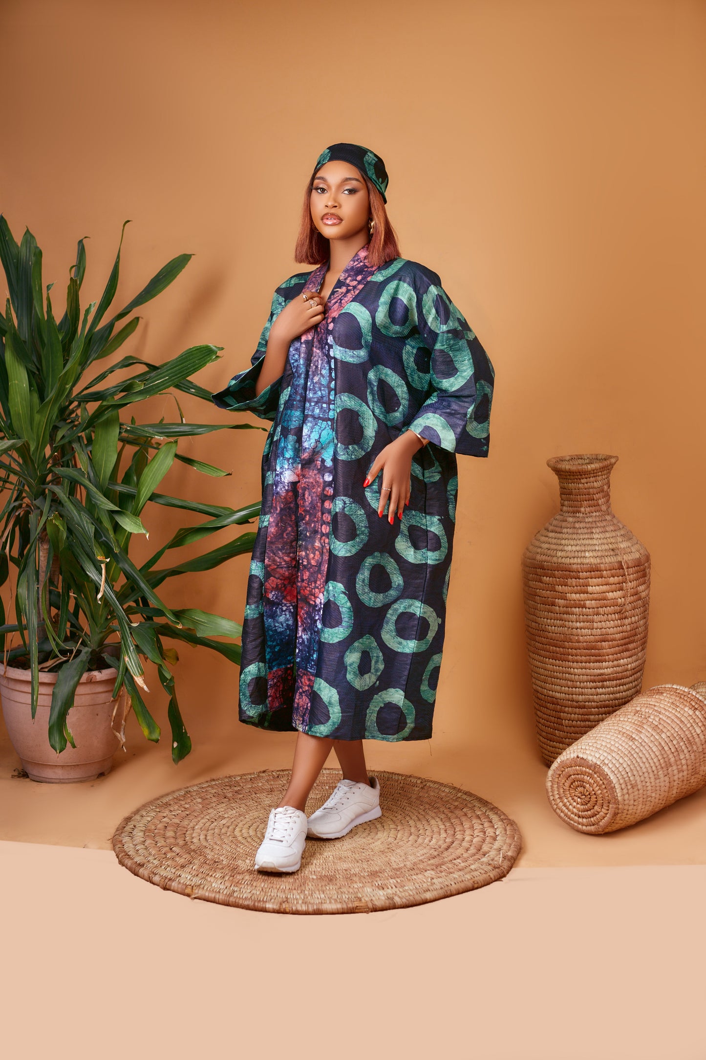 Ruba Adire Kaftan Dress