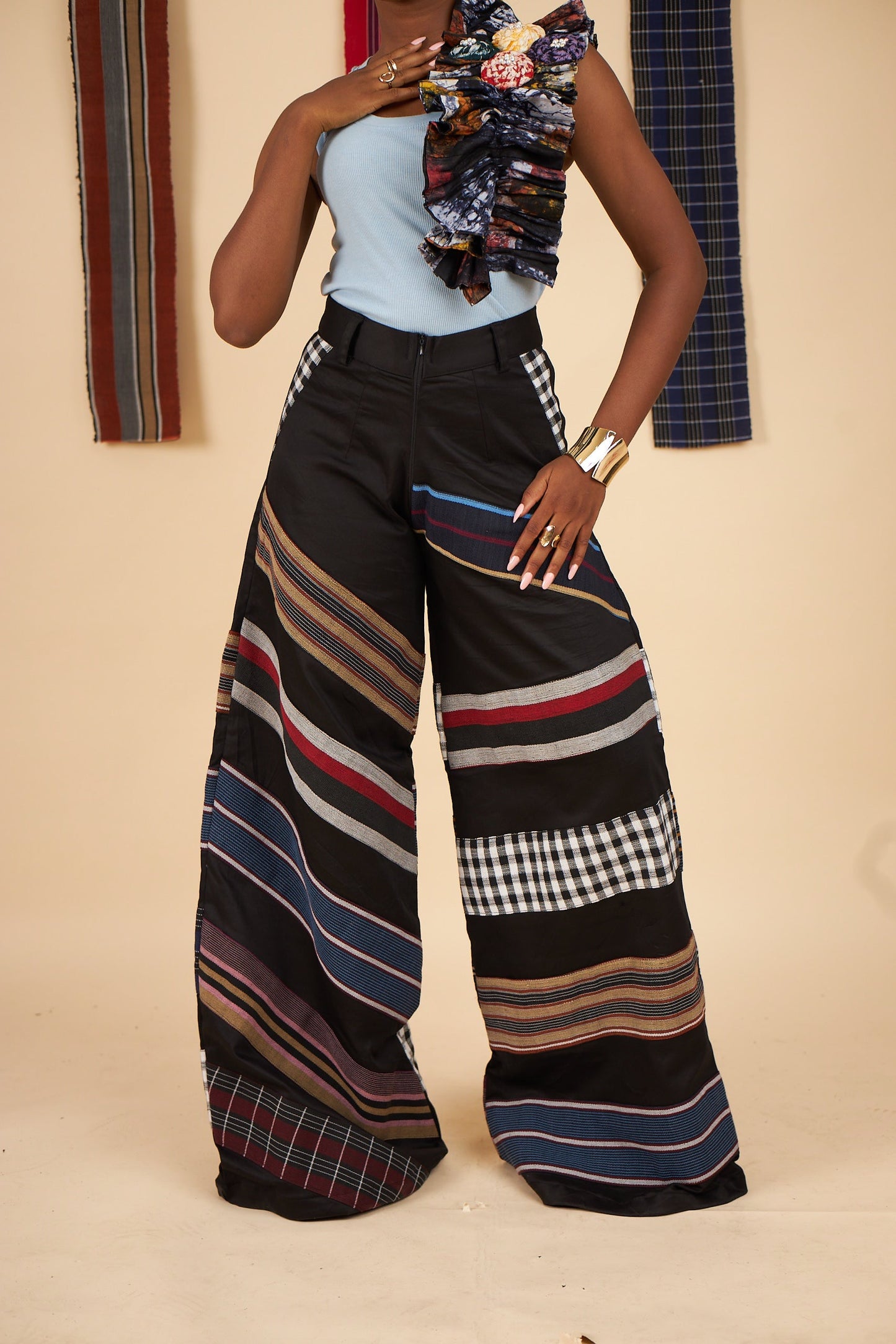 Olabisi Aso oke stripe Pants