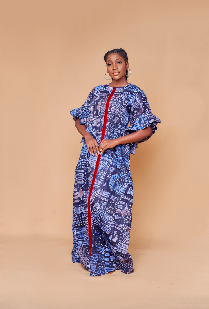 Haniya Adire Long Dress