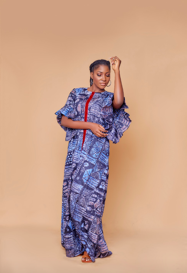 Haniya Adire Long Dress