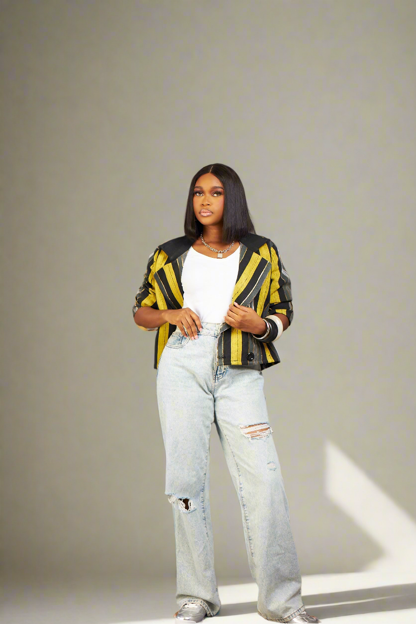 Dolapo Cropped Aso Oke Jacket