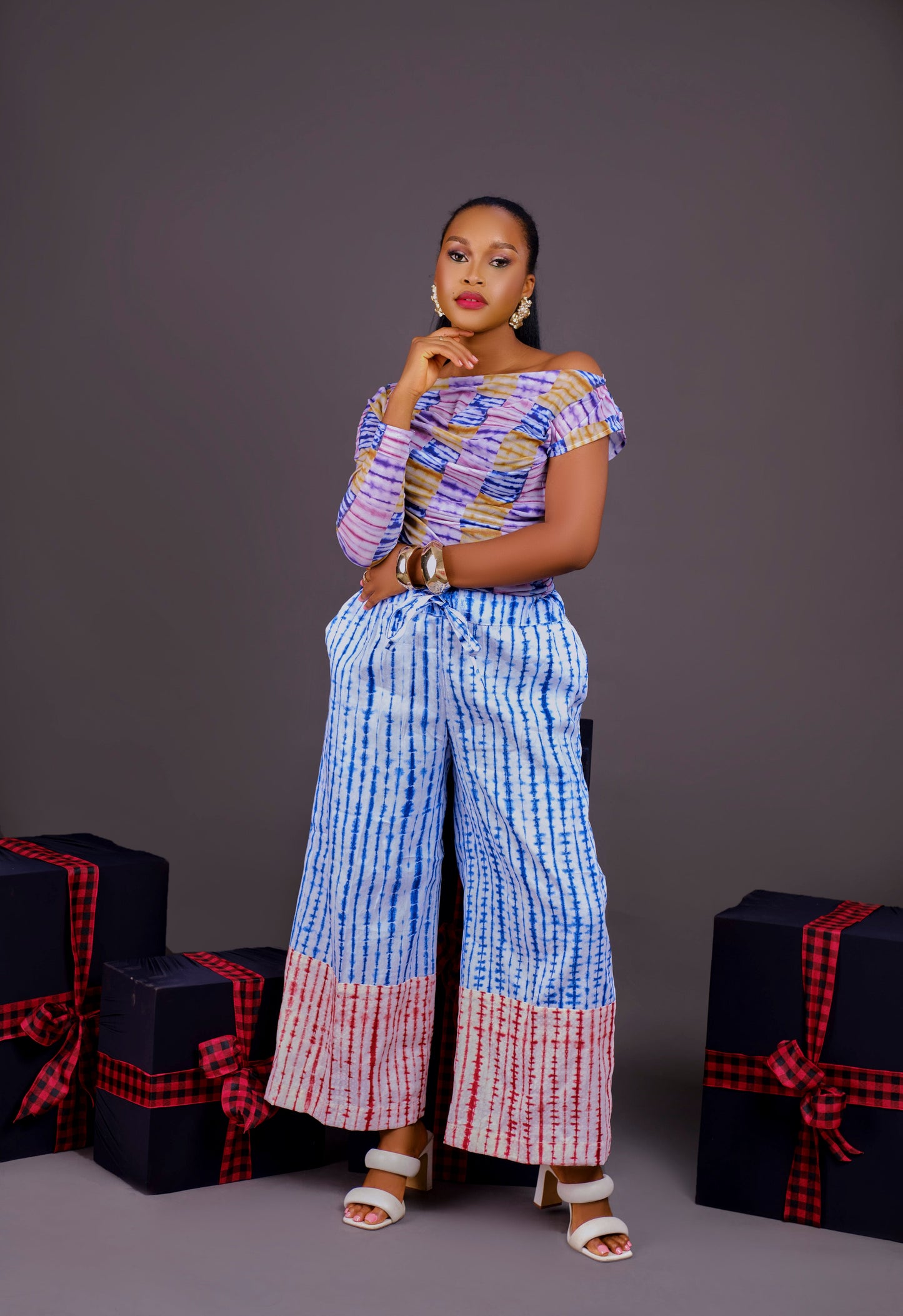 Joselyn Adire cropped Pants