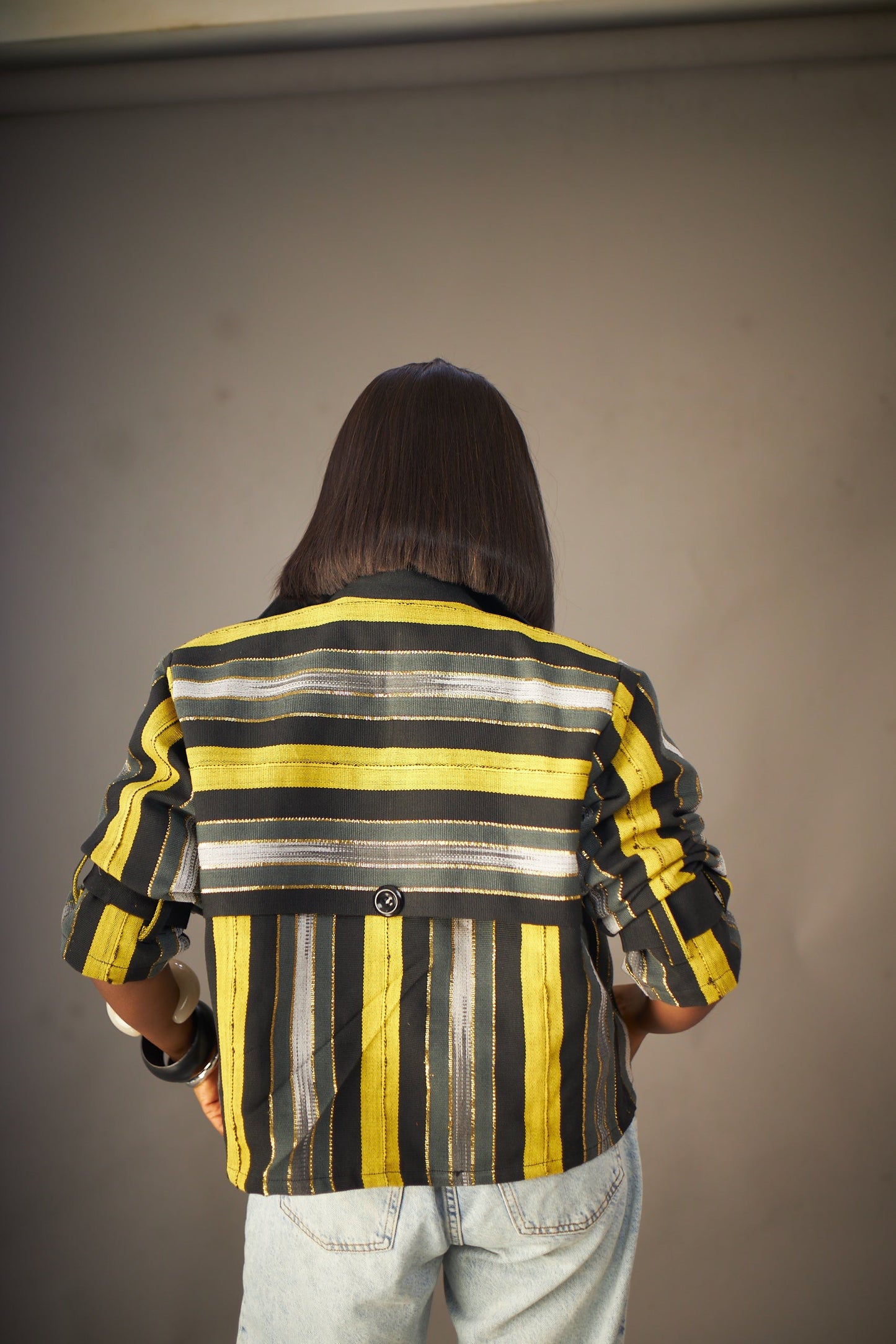 Dolapo Cropped Aso Oke Jacket