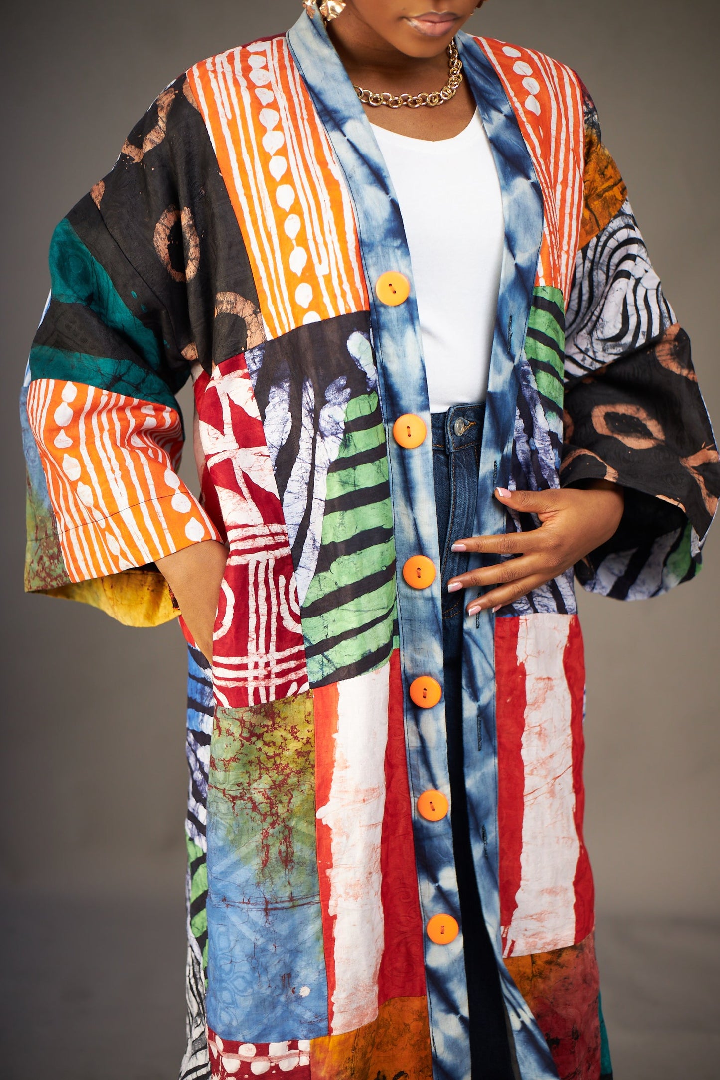 Nneoma Patchwork Adire Jacket
