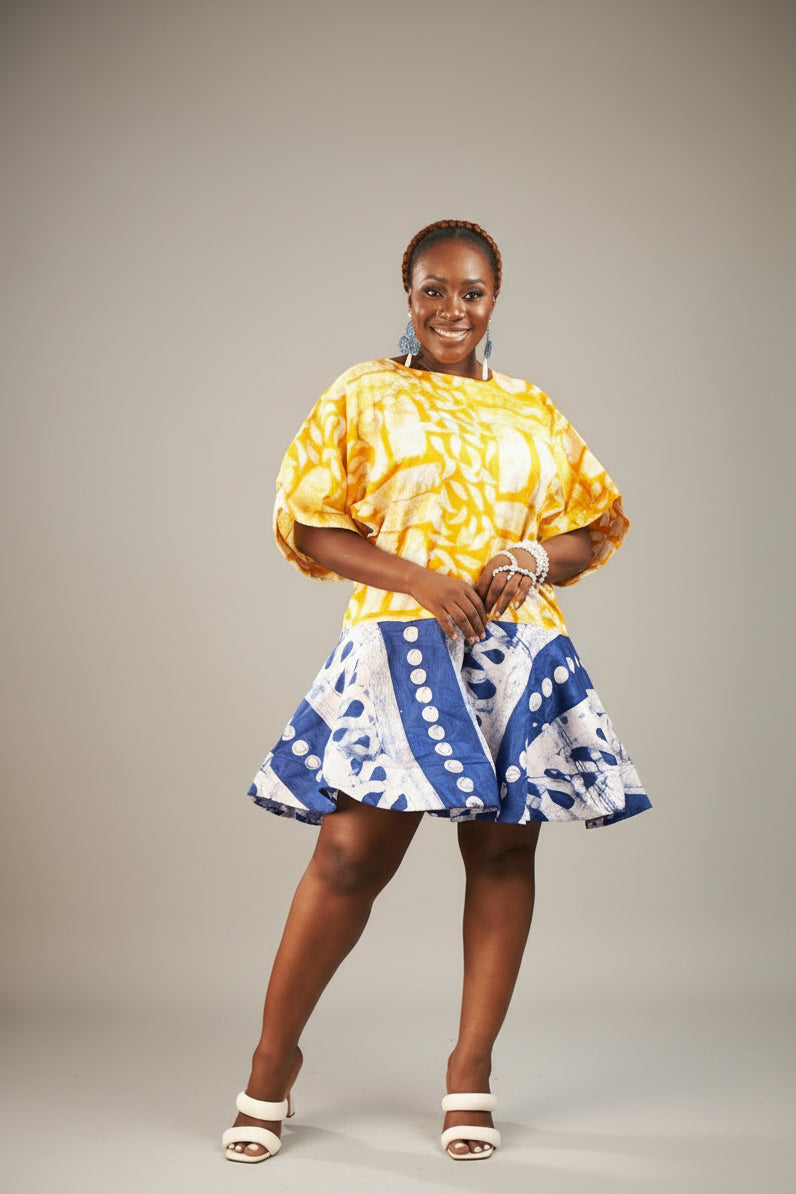 Becca Adire 2print Shift Dress