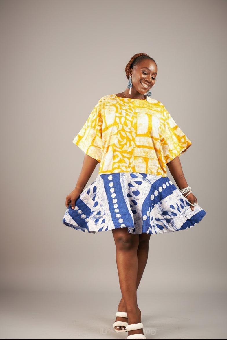 Becca Adire 2print Shift Dress