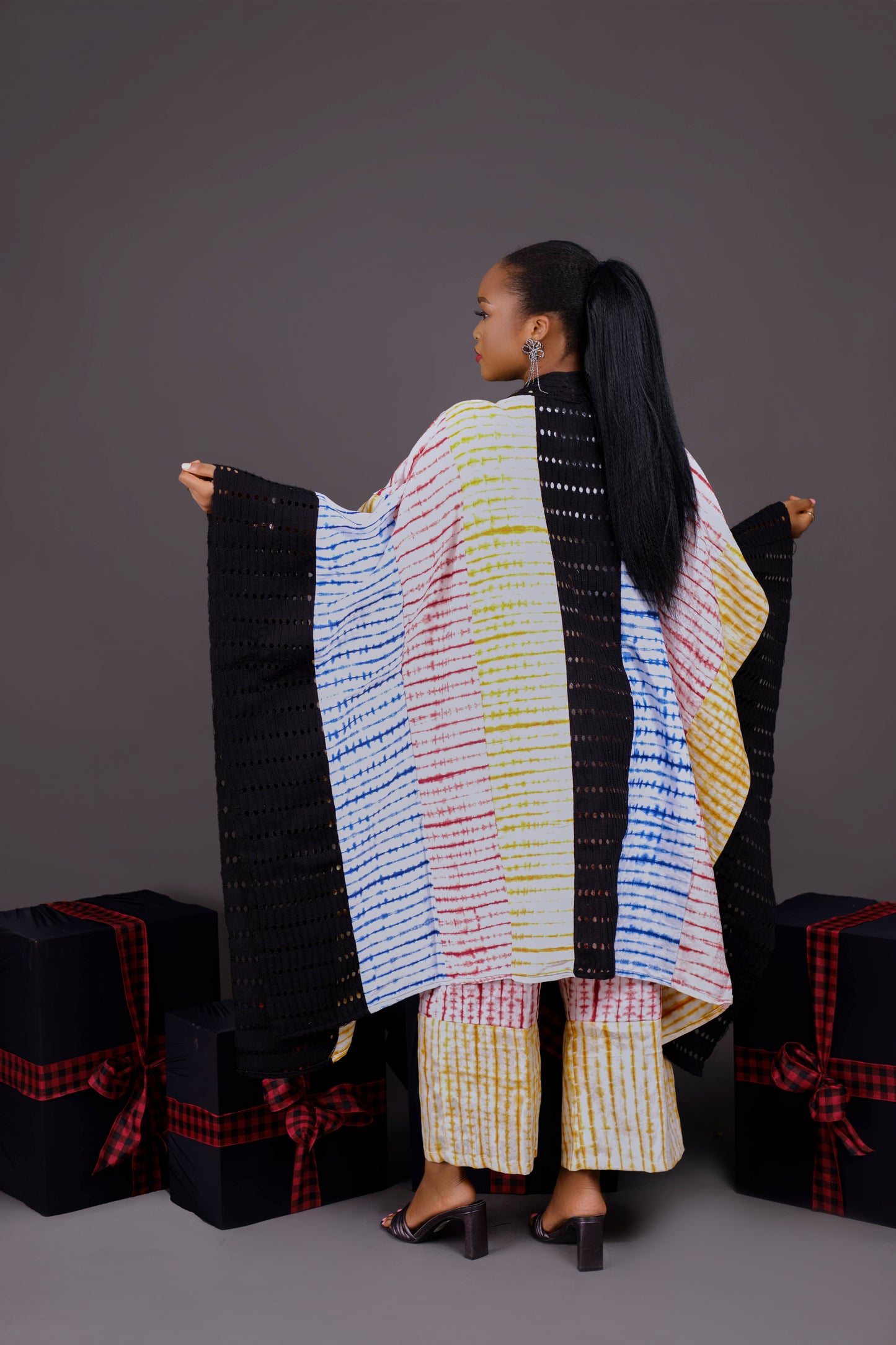 Ivana Adire cape jacket