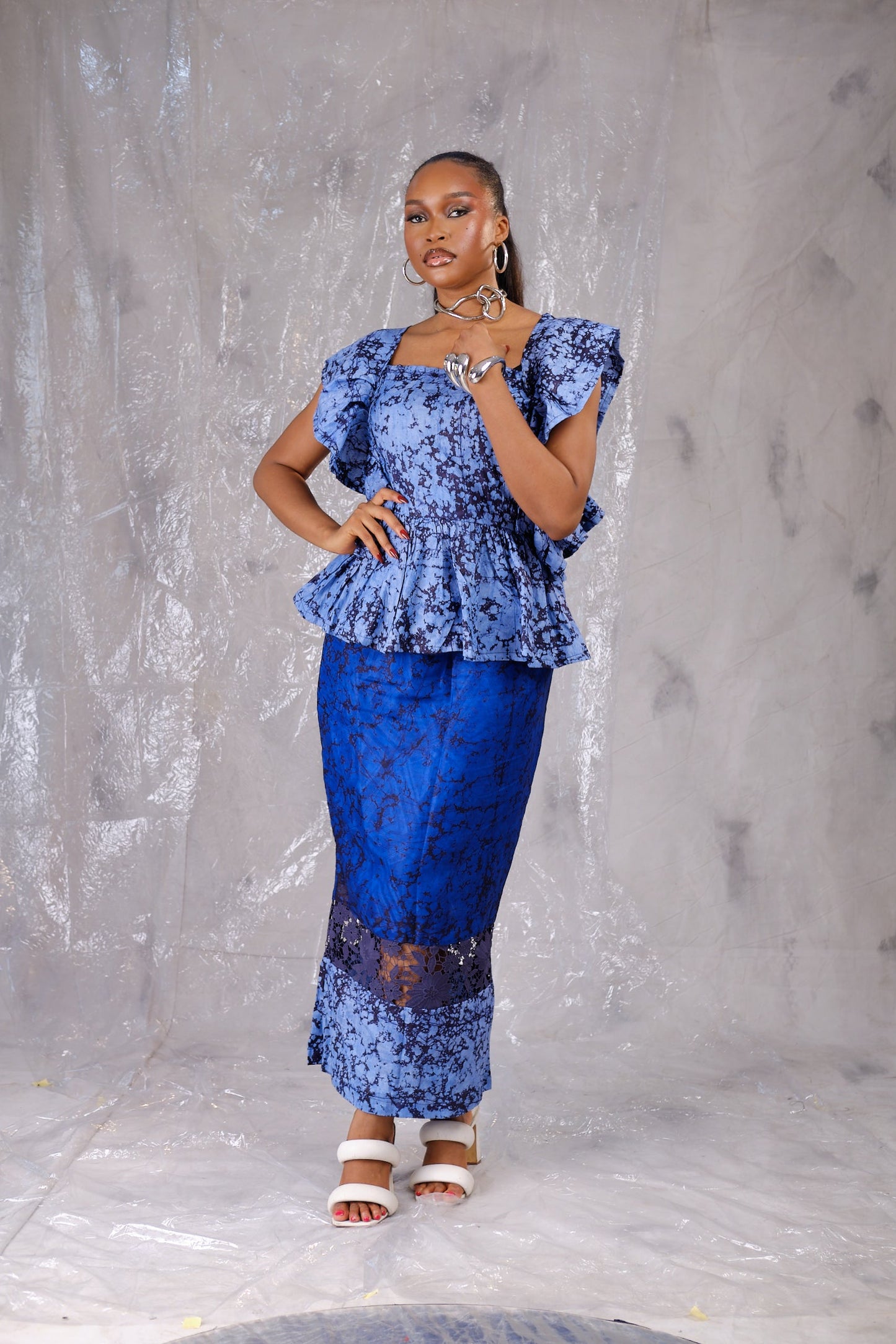Sewa Peplum Top and Skirt Set