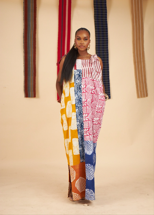 Adefola Adire patchwork Dress