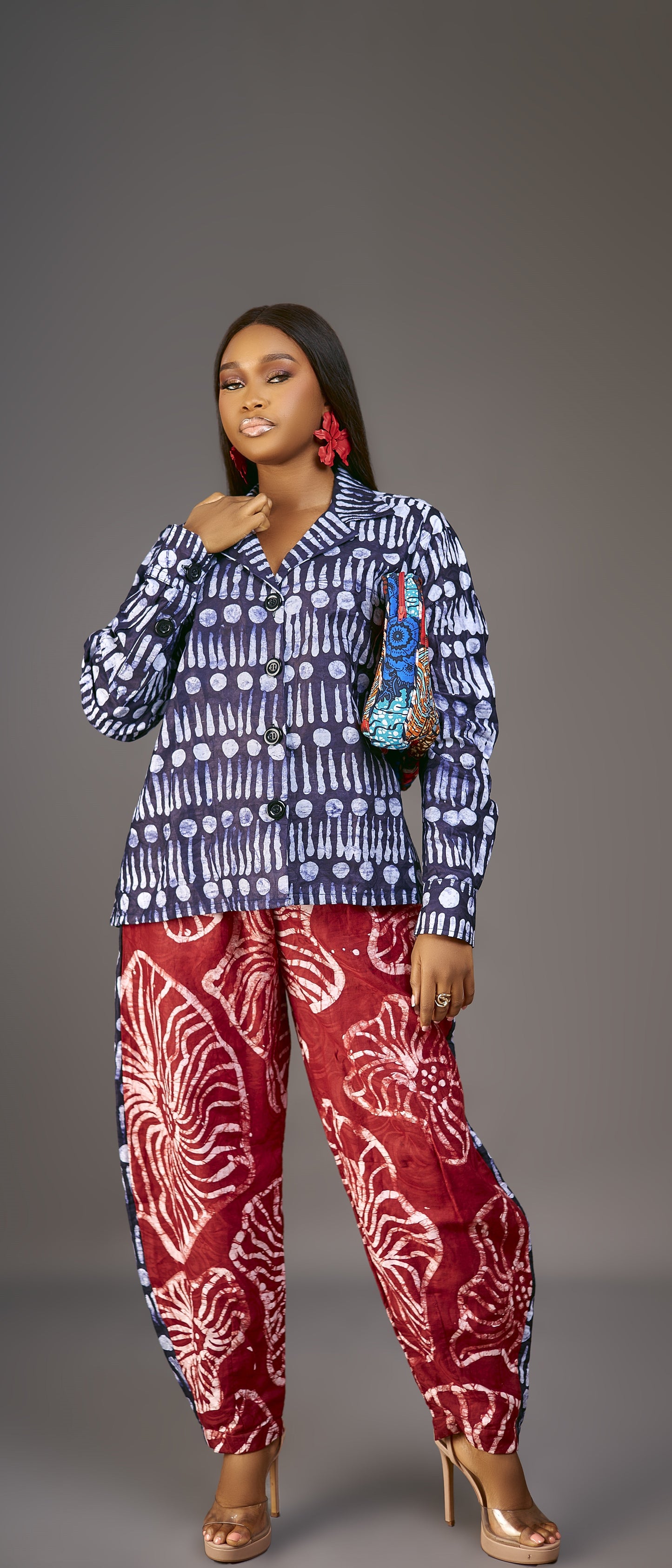 Imisi  Adire Barrel Pants set