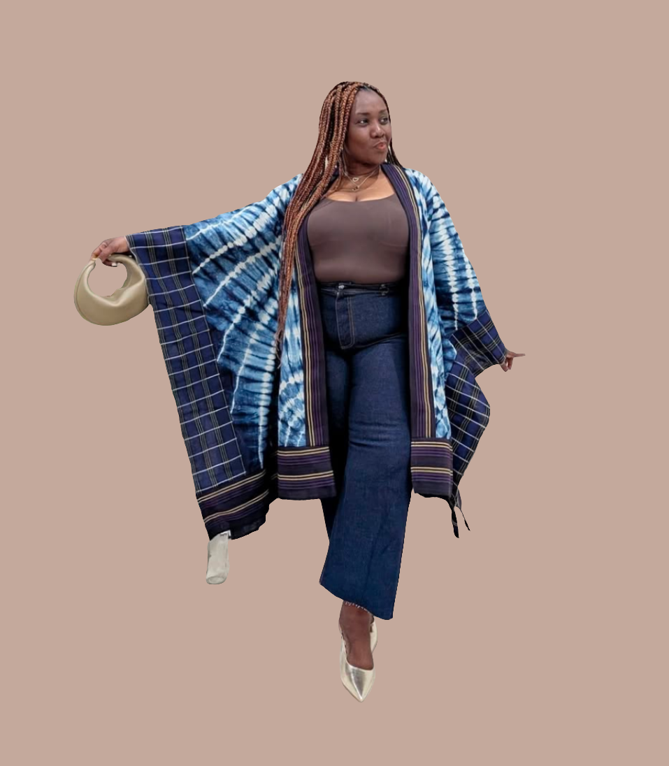 Dinatu Adire cape jacket