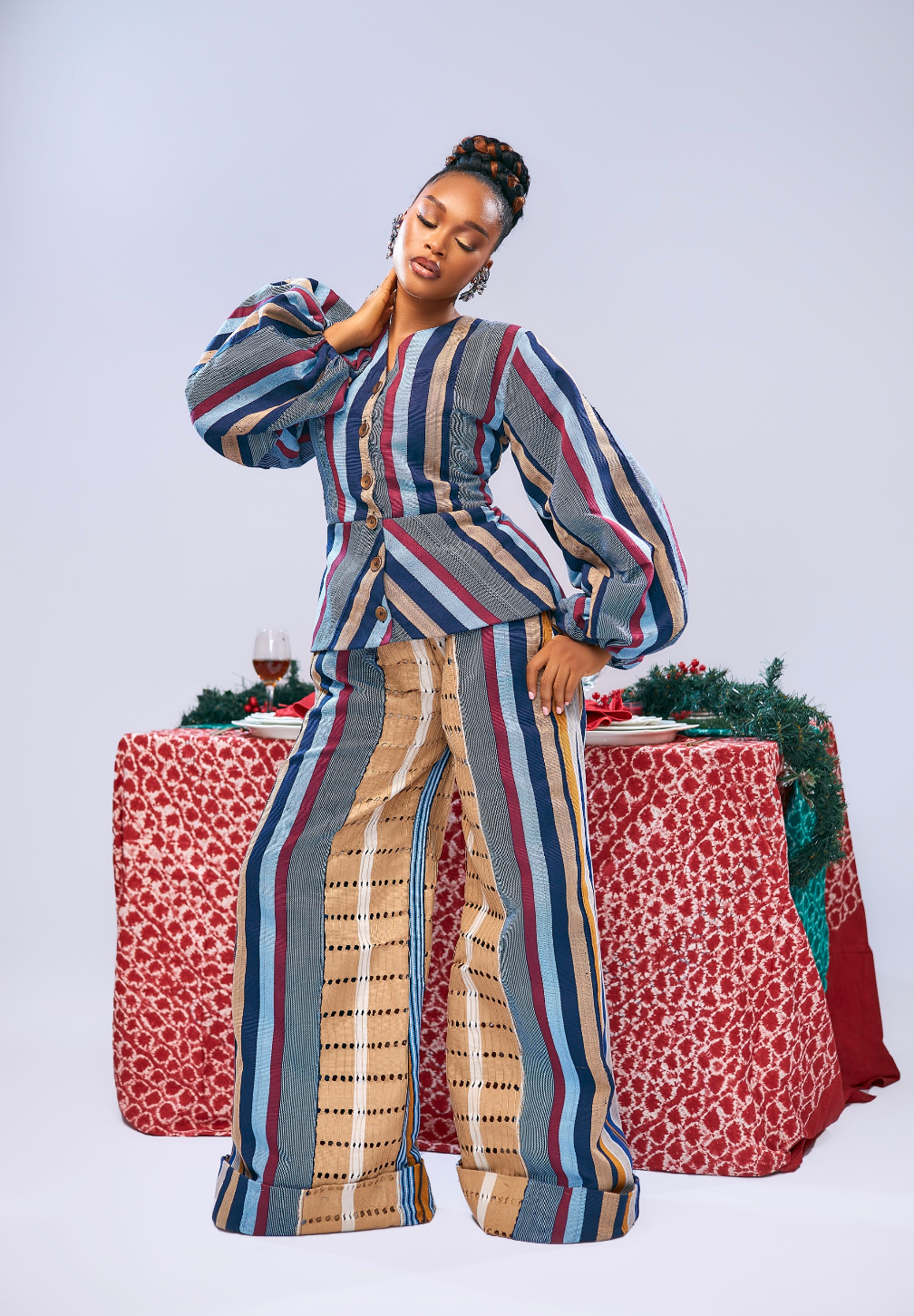 Yvonne Aso Oke Pants Set