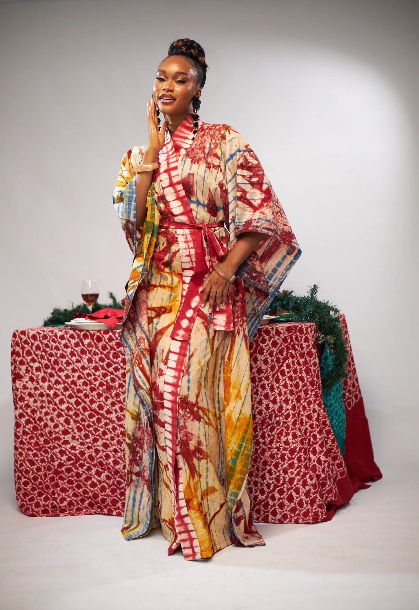 Beatrice Adire kimono jacket