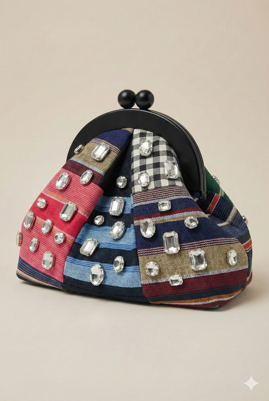 The Mokunfolu Aso oke clutch