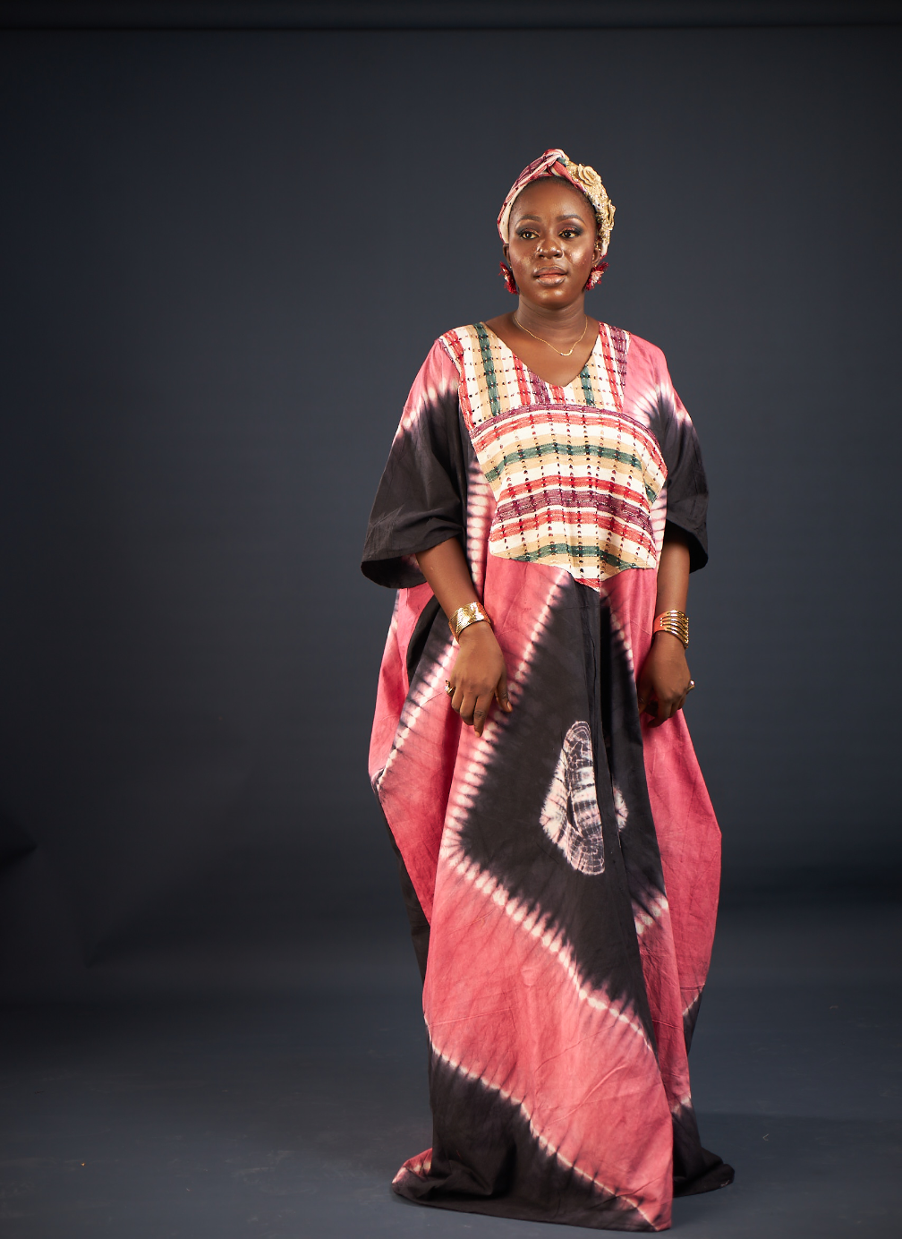 Joyce Adire & Aso oke  Boubou