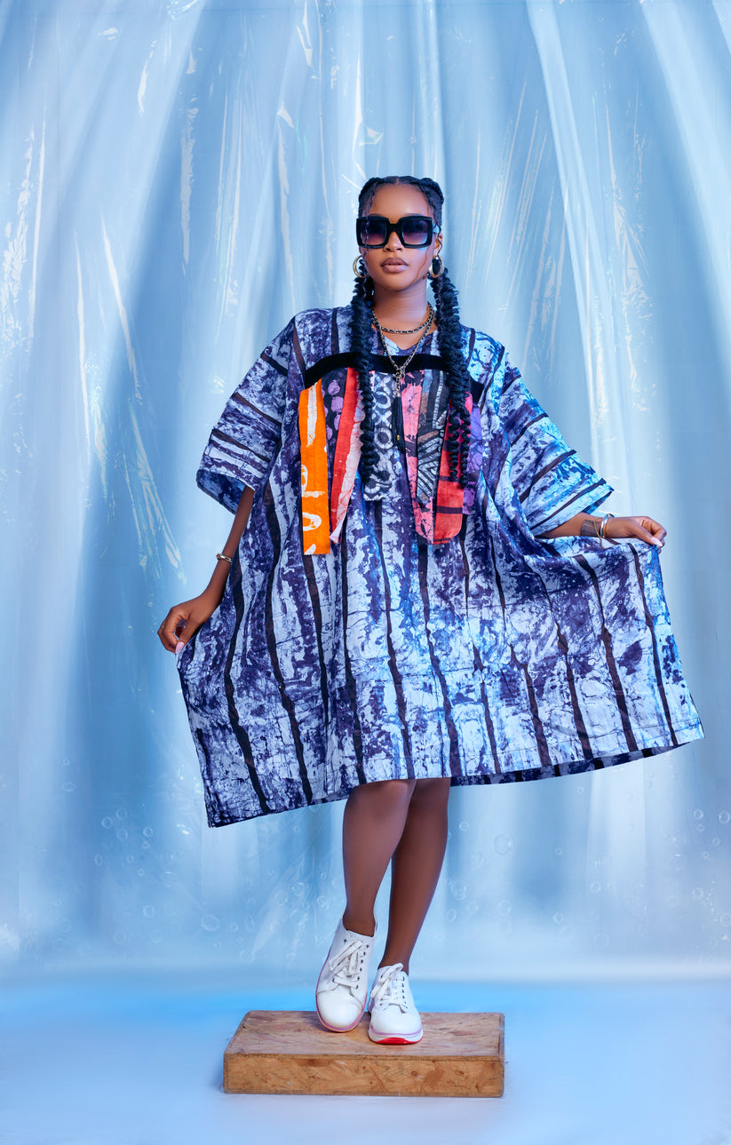 Tife Adire tassel Bou-bou alternate view