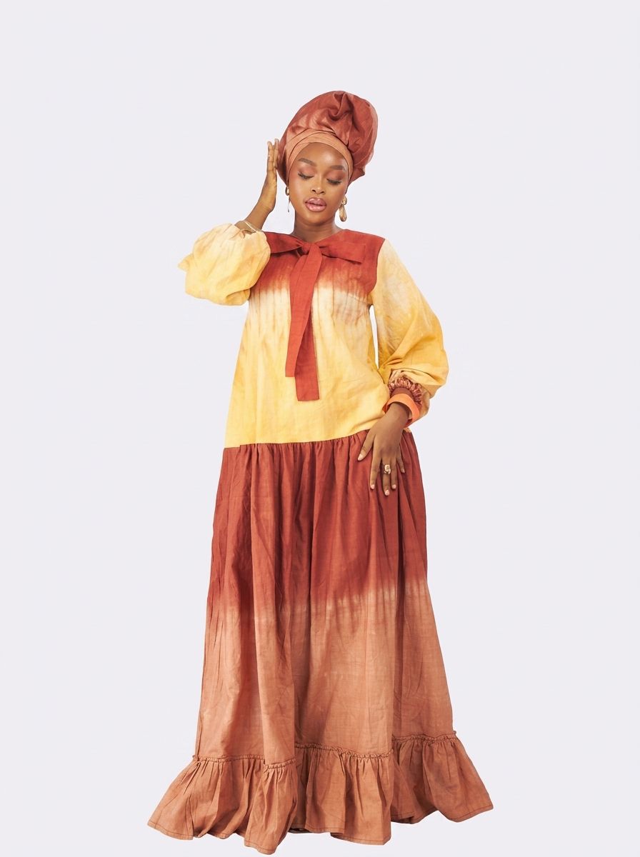 Iyobosa Adire  Long Dress