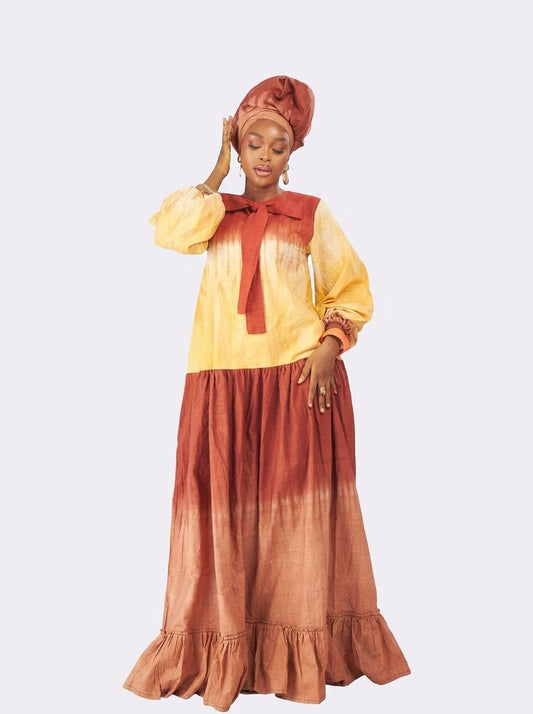 Iyobosa Adire  Long Dress