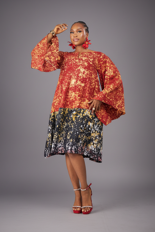 Bibanke Adire Shift Dress