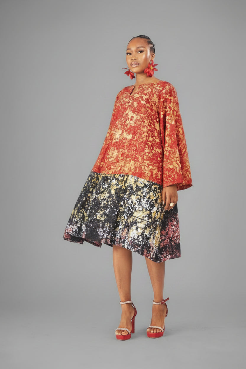 Bibanke Adire Shift Dress