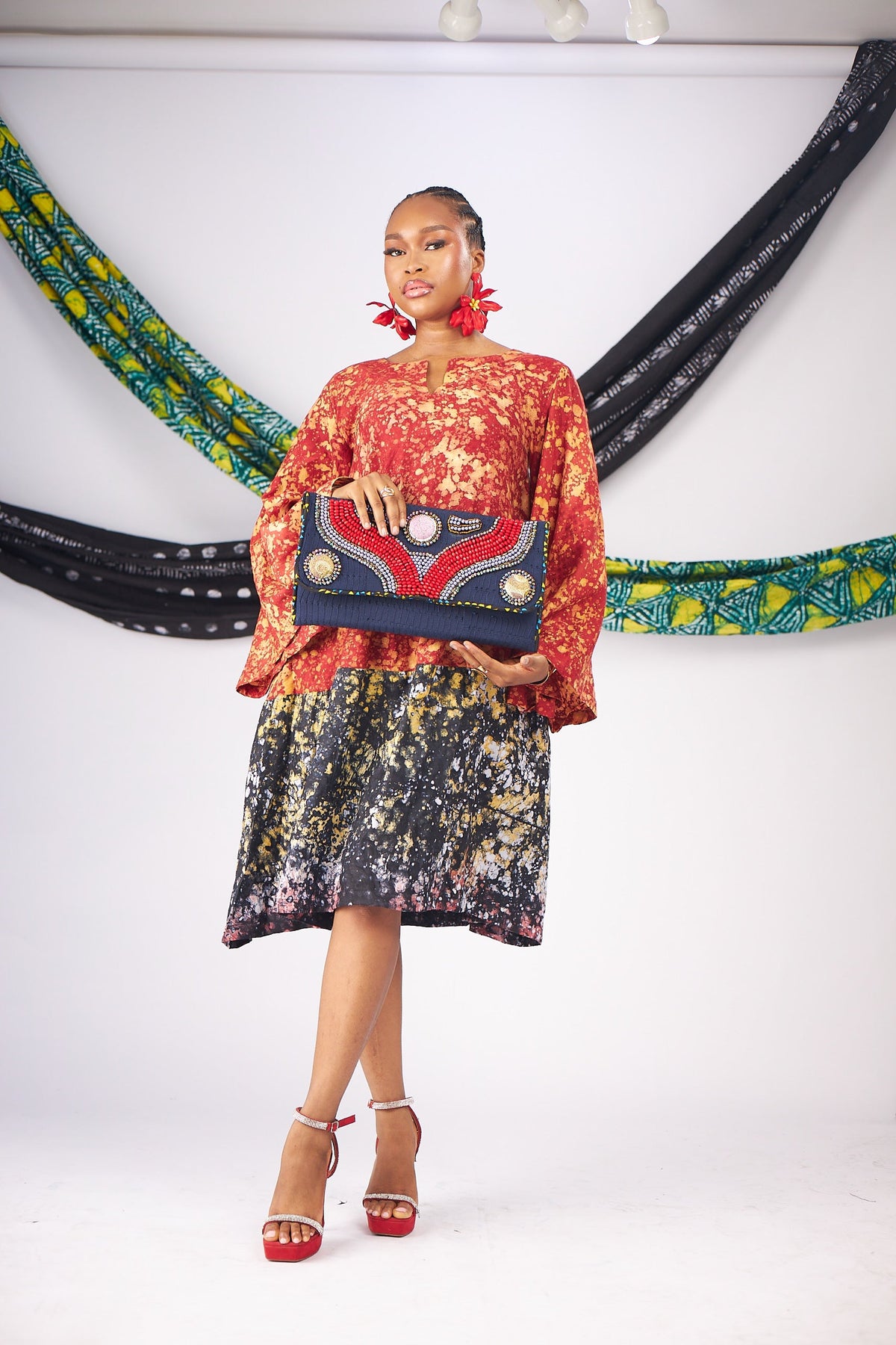 Bibanke Adire Shift Dress