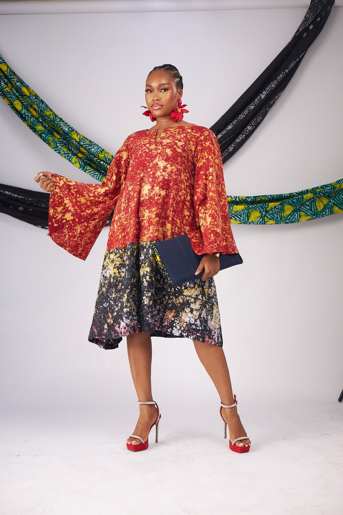 Bibanke Adire Shift Dress