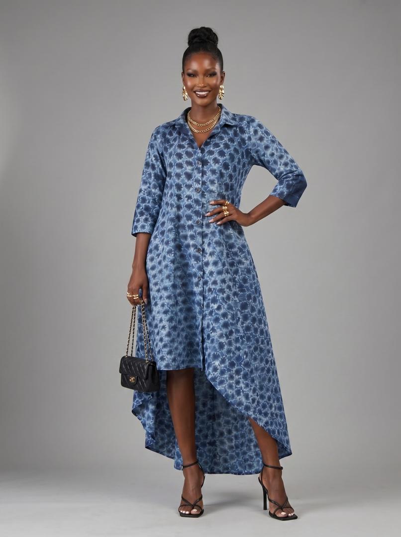 Faiza hi-low Shirt Dress
