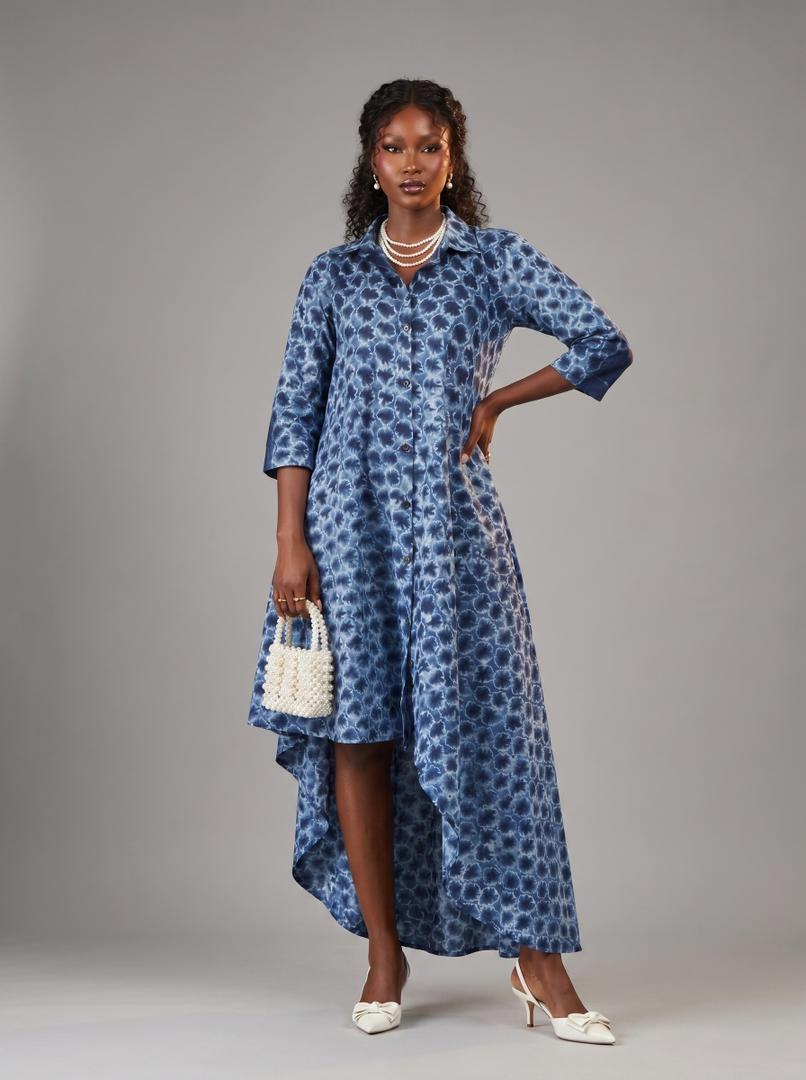 Faiza hi-low Shirt Dress