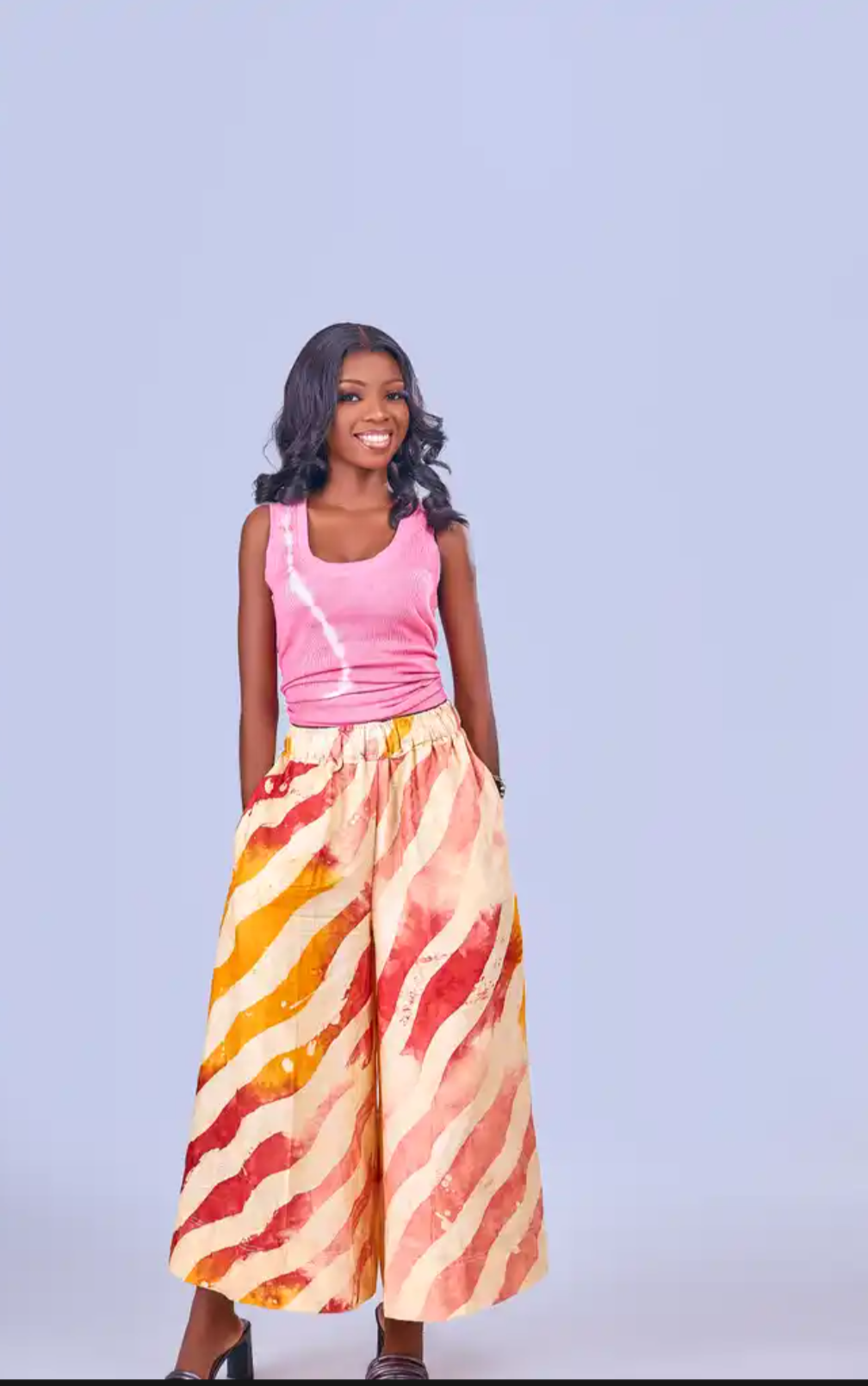 Tie-dye sleeveless tee