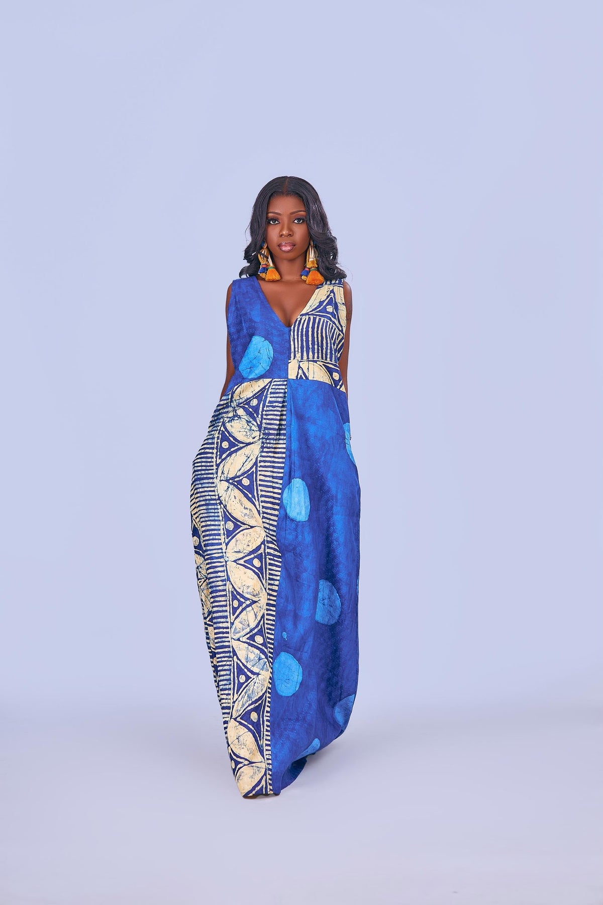 Ikepo Adire  Long Dress