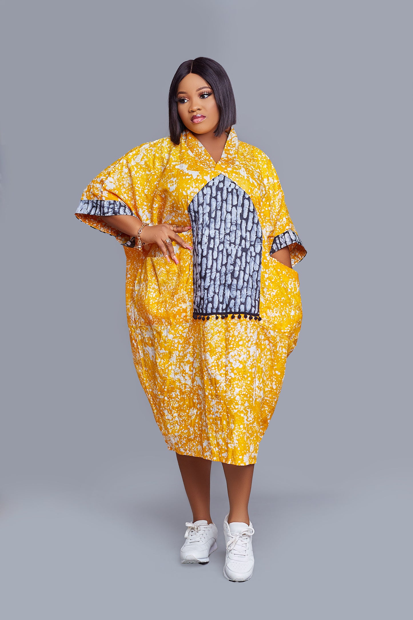 Robe Chisimdi 2print Adire Bou-bou